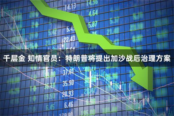 千层金 知情官员：特朗普将提出加沙战后治理方案
