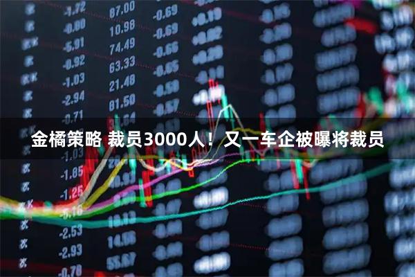金橘策略 裁员3000人！又一车企被曝将裁员