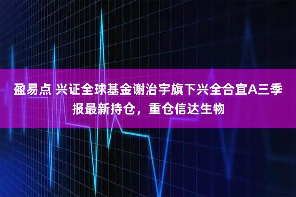盈易点 兴证全球基金谢治宇旗下兴全合宜A三季报最新持仓，重仓信达生物